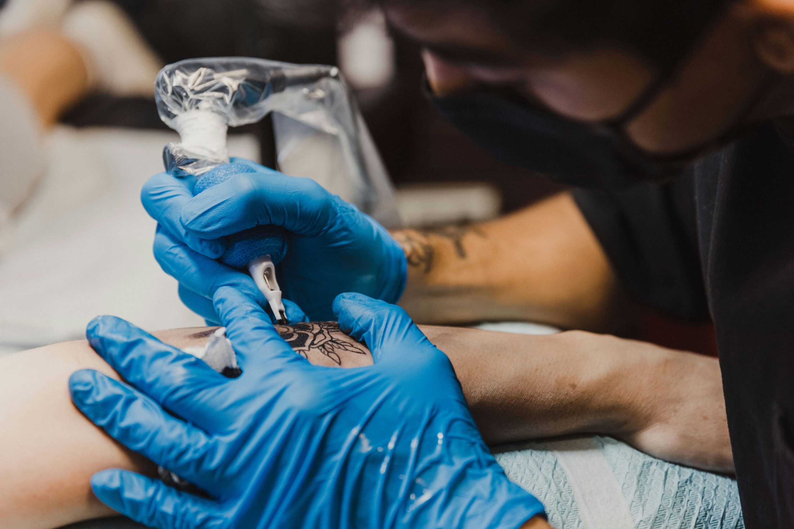 gaming tattoo close-up