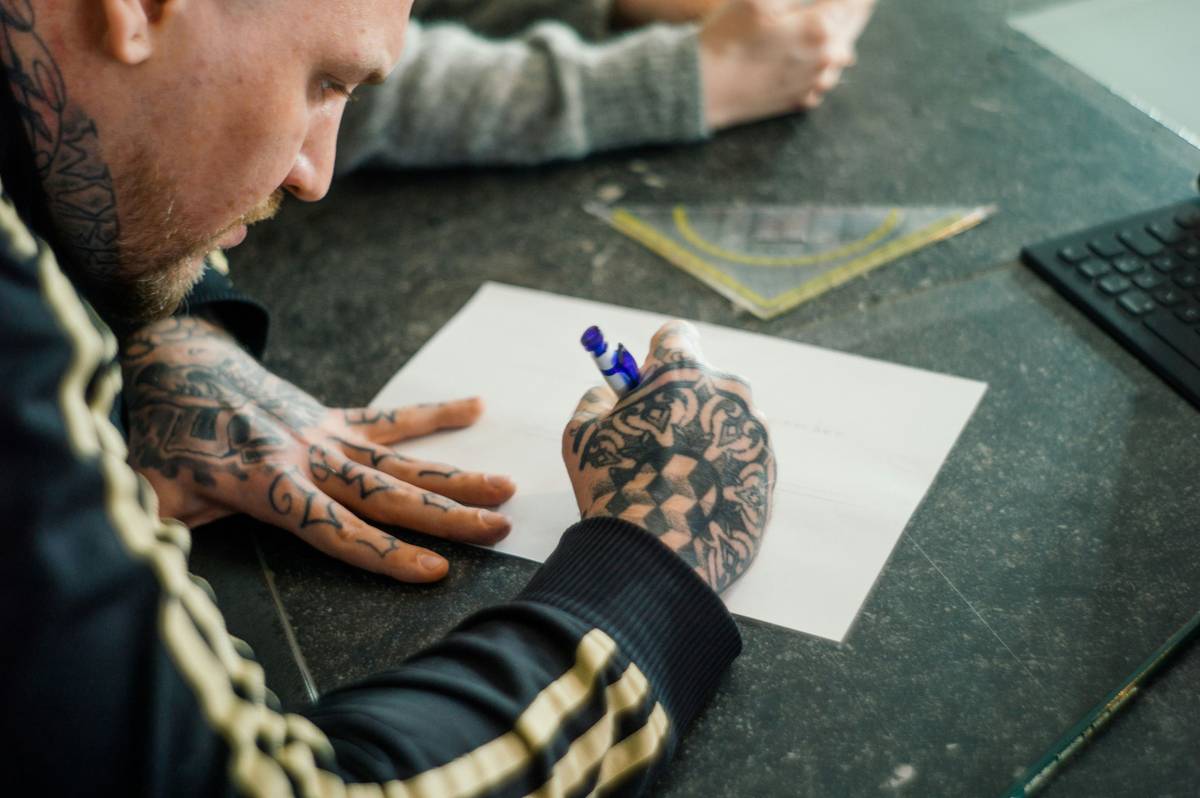 Image of detailed Neo-Traditional Zelda-inspired tattoo design
