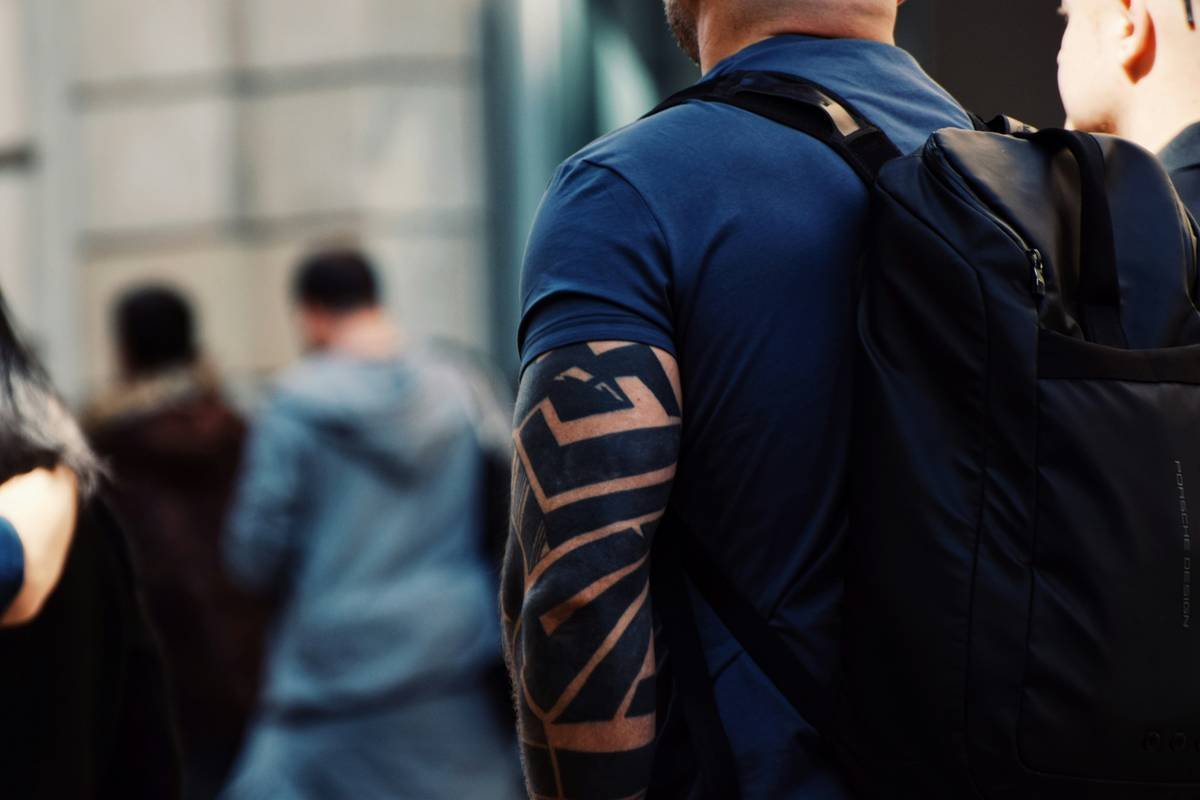 a person wearing a backpack