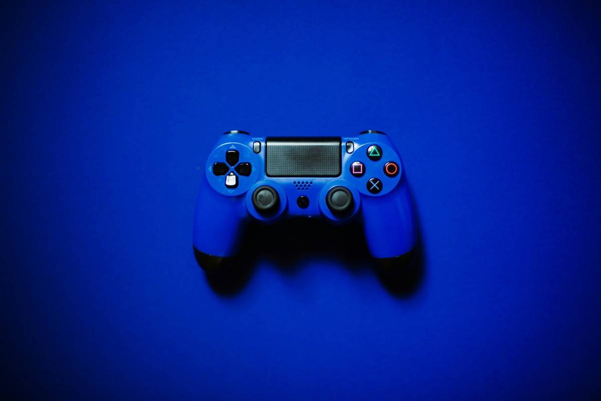 Blue Playstation 4 controller